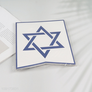 High Quality 20 Pieces Star Of David Banner Flags Jewish Holiday Decorations