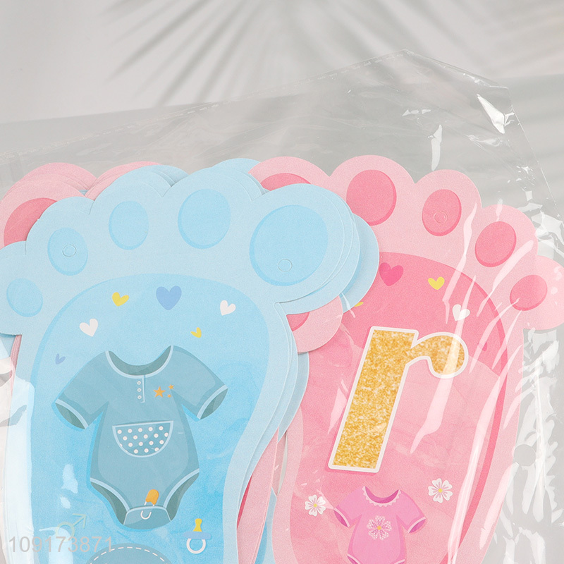 Online Wholesale 20 Pieces Baby Shower Banners Flags for Baby Shower Decoration