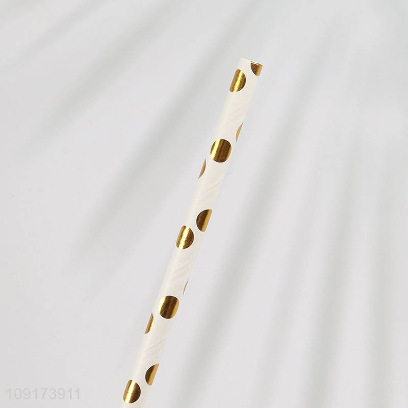 High Quality 24 Pieces Disposable Paper Straws for Corktail Coffee Milk