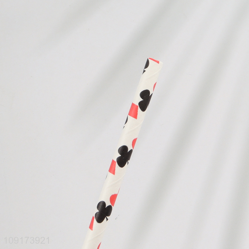 Wholesale 24 Pieces Disposable Paper Straws Eco-Friendly Paper Drinking Straws