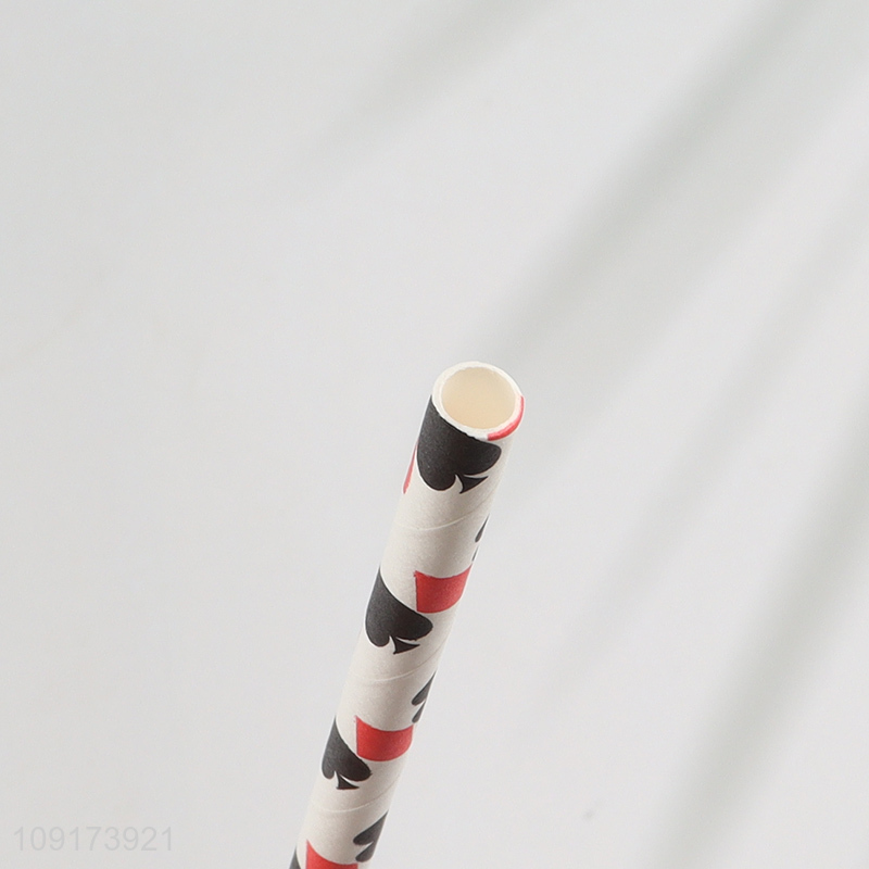 Wholesale 24 Pieces Disposable Paper Straws Eco-Friendly Paper Drinking Straws