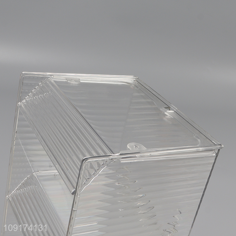 New Arrival 2-Tier Wall Mounted Plastic Food Storage Container for Kitchen