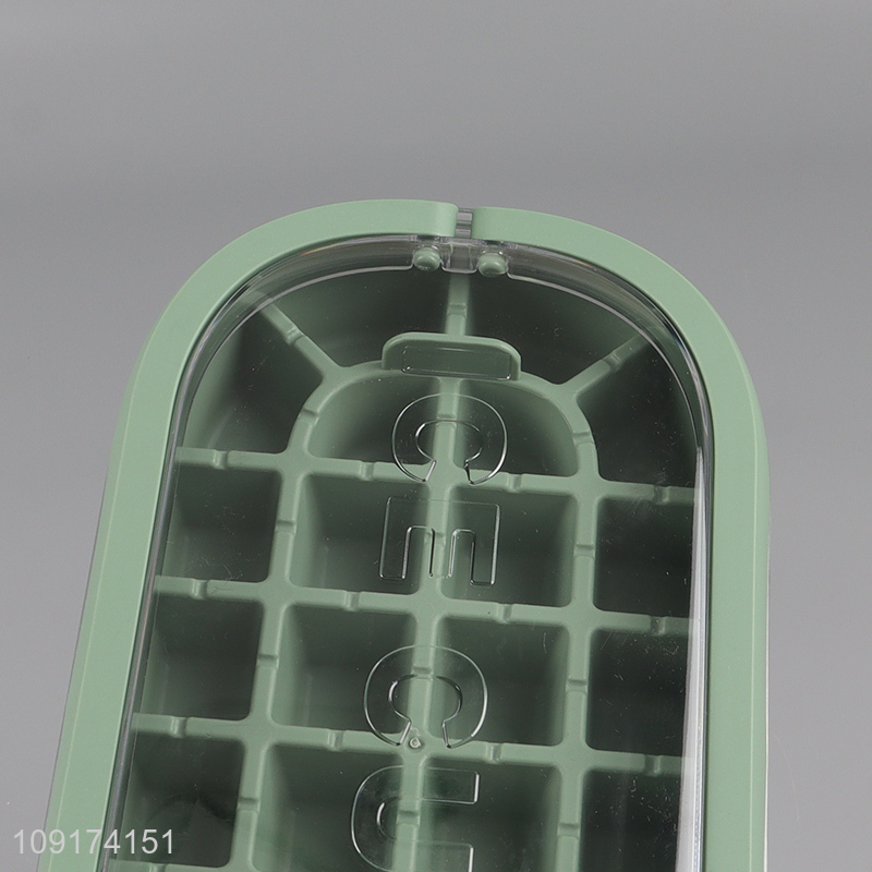 New Product Easy Release Plastic Ice Cube Tray with Lid, Bin & Ice Scoop