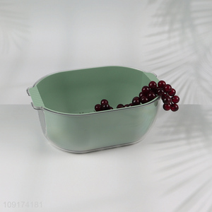 Good Quality Double-Layer Plastic Fruit Vegetable Washing Basket Drain Basket