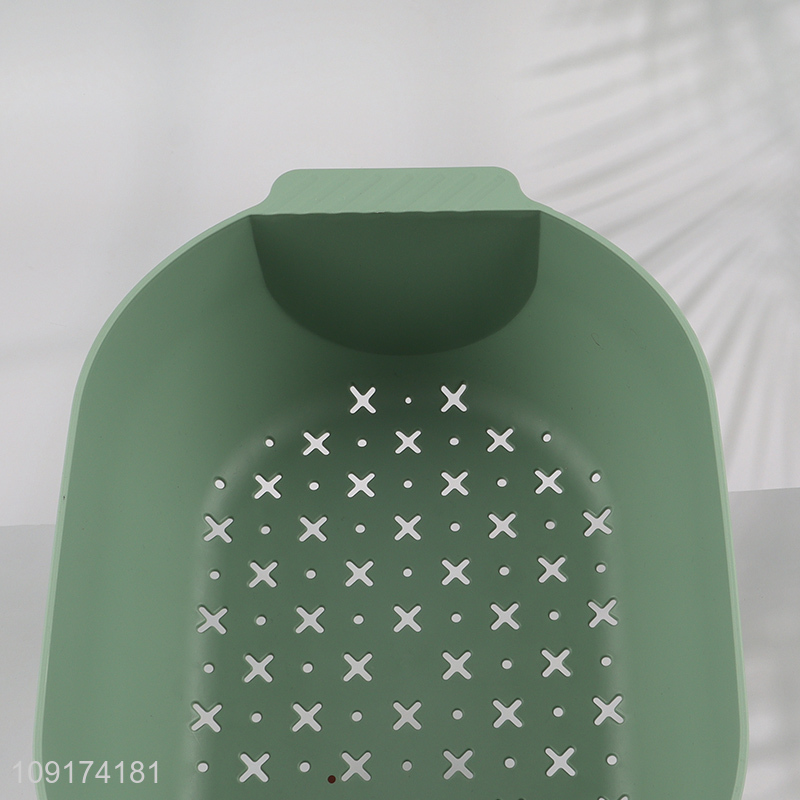 Good Quality Double-Layer Plastic Fruit Vegetable Washing Basket Drain Basket