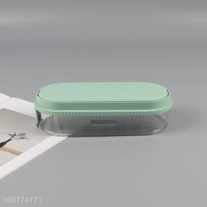 Factory Price Plastic Ice Cube Tray with Lid & Storage Bin for Freezer