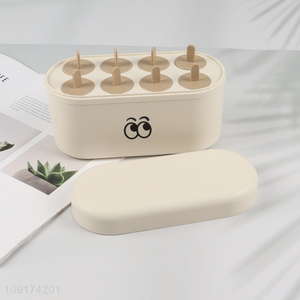 Good Quality 8-Cavity Plastic Ice Pop Molds Reusable Popsicle Molds