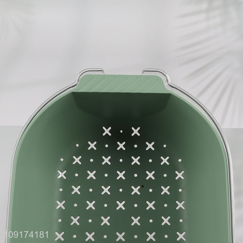 Good Quality Double-Layer Plastic Fruit Vegetable Washing Basket Drain Basket