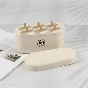 Factory Supply 6-Cavity Plastic Ice Pop Molds Homemade Popsicle Molds