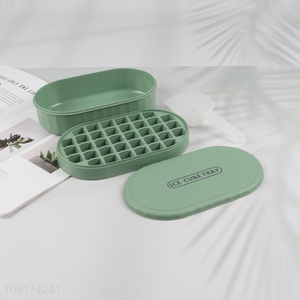 High Quality Plastic Ice Cube Tray with with Lid, Ice Bin & Ice Scoop