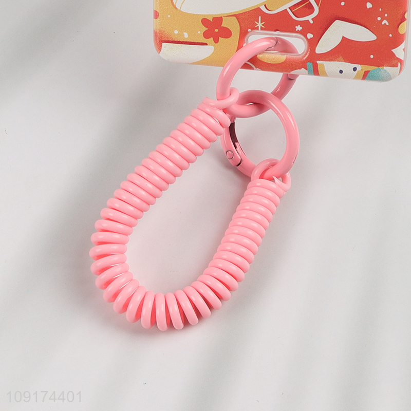 Good Quality ID Card Badge Holder with Key Chain,Spring Rope & Metal Keyring