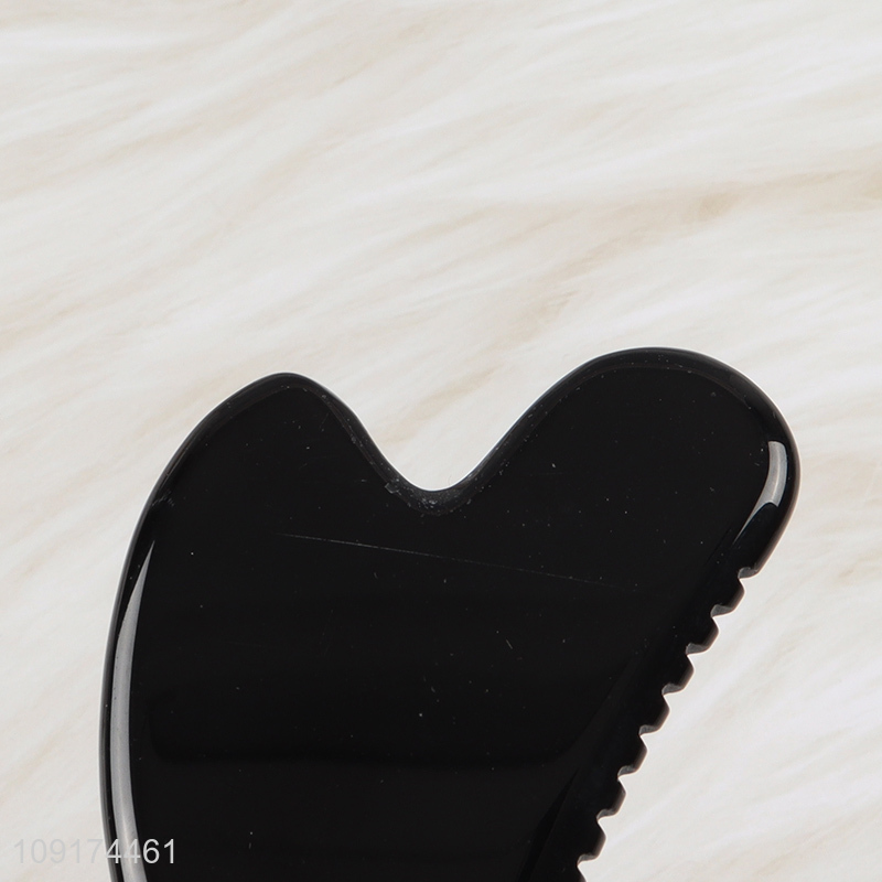 New Arrival Natural Obsidian Guasha Tools Anti-Aging Face Massage Tools