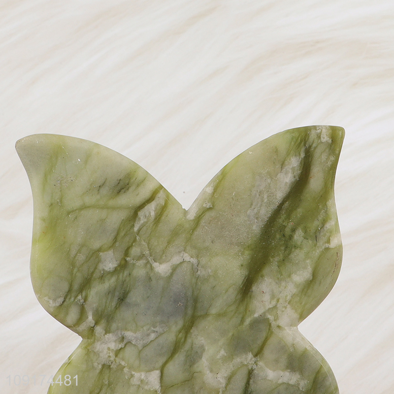 New Product Natural Xiuyan Jade Guasha Tools Butterfly Shaped Guasha Tools