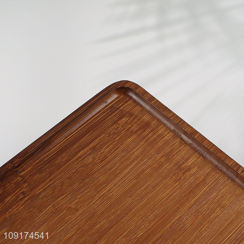 High Quality Bamboo Dessert Plate Tray Serving Plate for Fruits Snacks