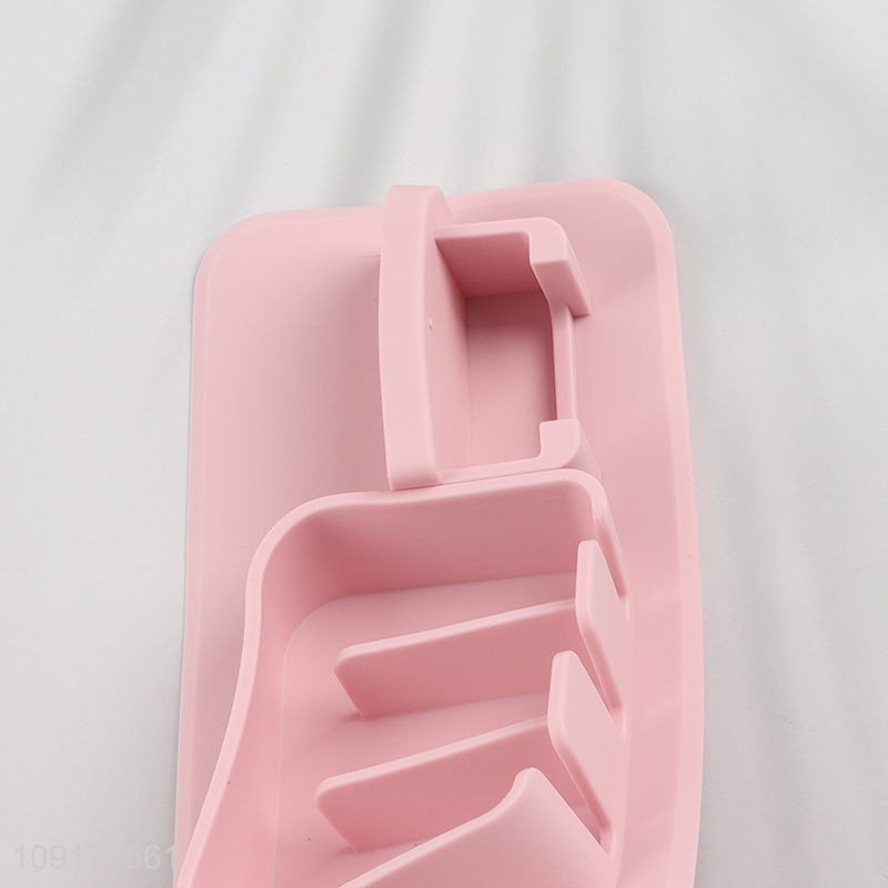 New Arrival Wall Mounted Silicone Toothbrush Holder Razor Holder Bathroom Organizer