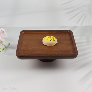 High Quality Bamboo Dessert Plate Tray Serving Plate for Fruits Snacks