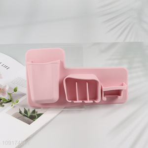 New Arrival Wall Mounted Silicone Toothbrush Holder Razor Holder Bathroom Organizer