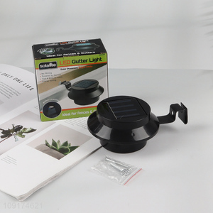New Product LED Solar Powered Gutter Light Outdoor Garden Fence Lamp
