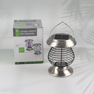 New Product Portable Outdoor Solar Powered LED Metal Mosquito Killer Lamp