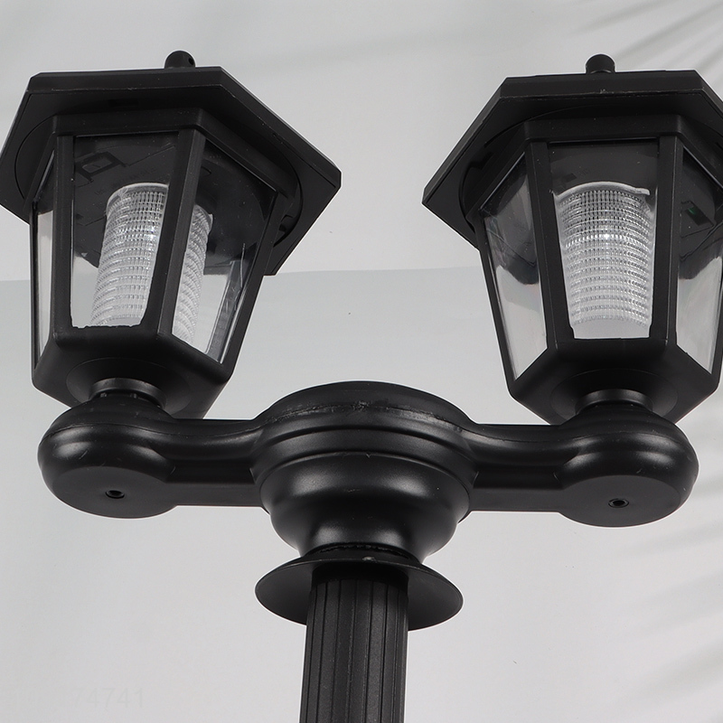 China Imports Dual Head Solar Power Lawn Light Outdoor Garden Pathway Lamp