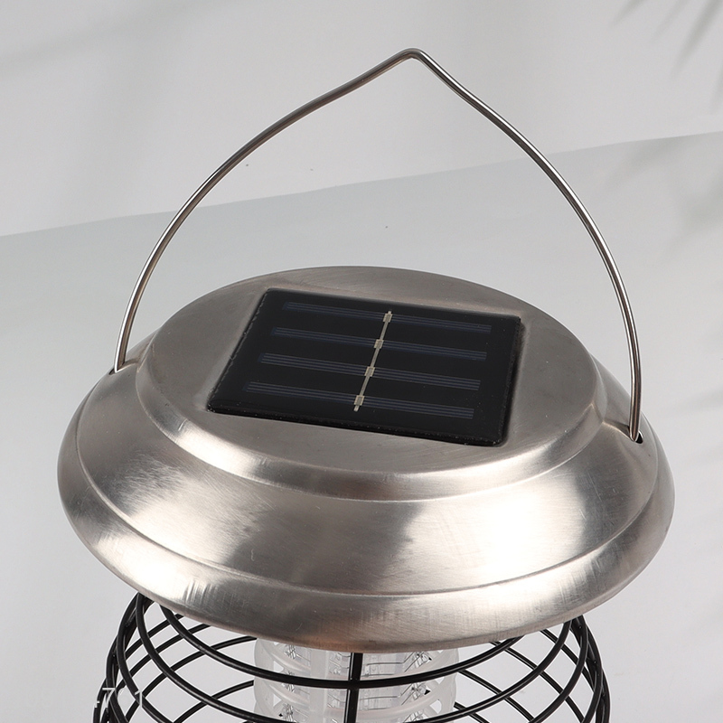 New Product Portable Outdoor Solar Powered LED Metal Mosquito Killer Lamp
