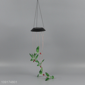 New Product LED Solar Hummingbird Wind Chime Color Changing LED Wind Chime
