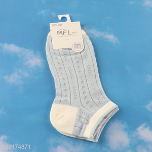 Good selling summer breathable girls ankle socks low cut socks