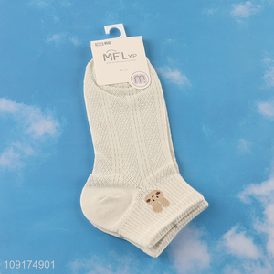 Yiwu market rabbit printed women ankle socks low cut socks