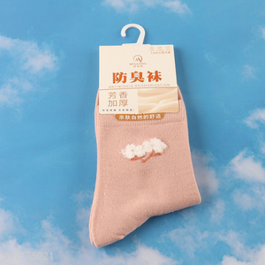Best quality breathable cotton antibiosis deodorization women socks