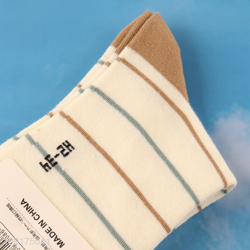 Top quality antibiosis deodorization women cotton striped socks