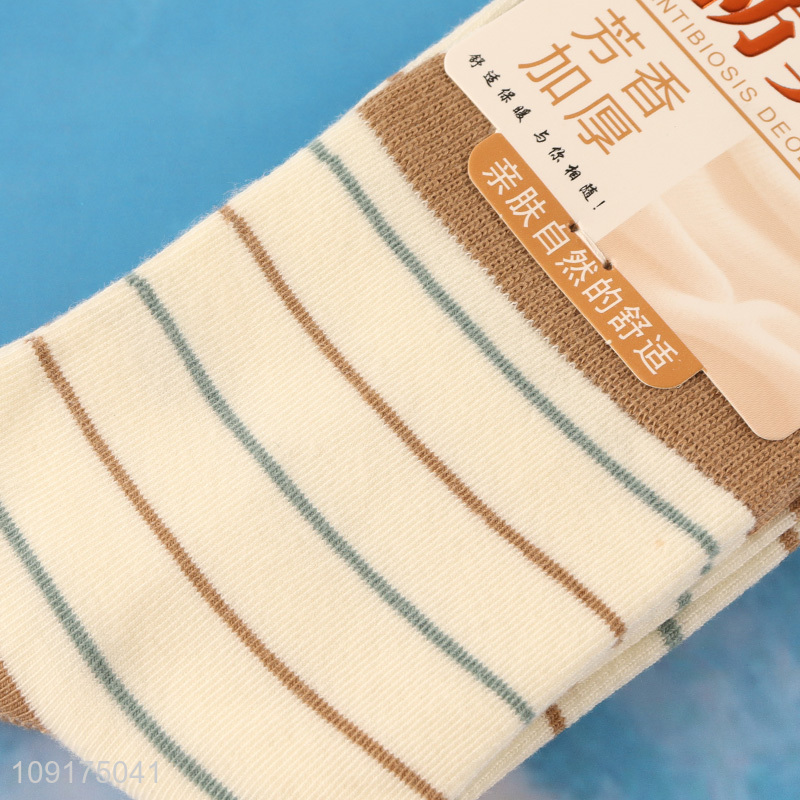 Top quality antibiosis deodorization women cotton striped socks