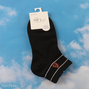 Hot products black breathable women ankle socks low cut socks