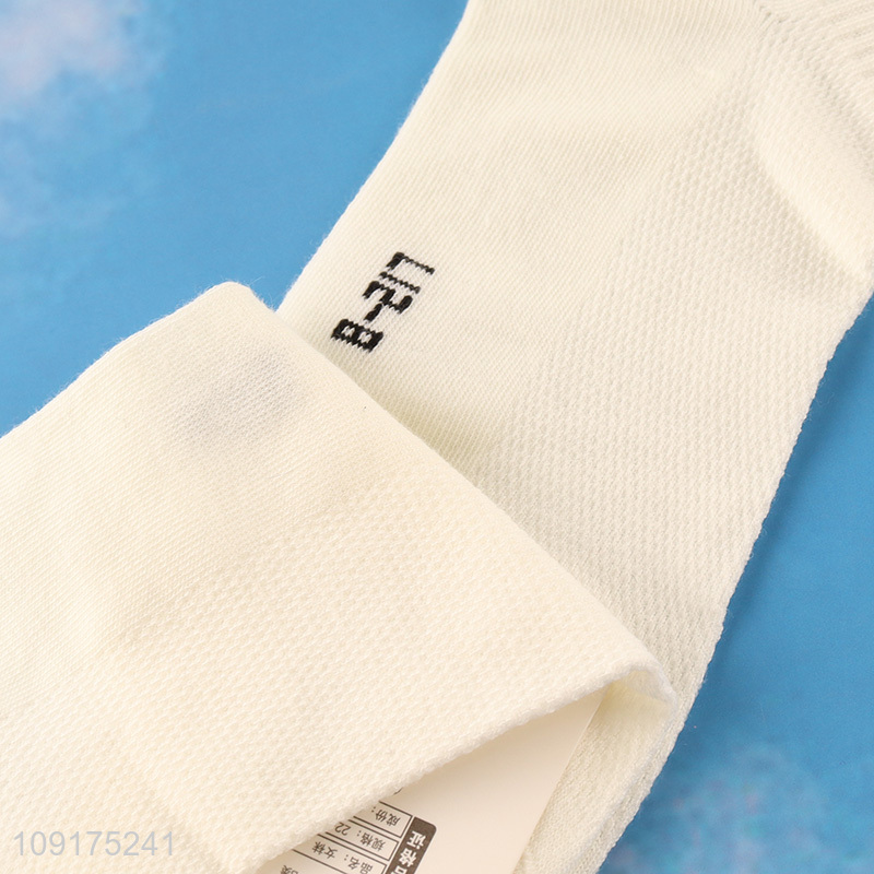 Good quality white fashion girls cotton ankle socks