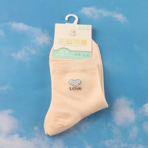 Top quality antibiosis deodorization women casual crew socks