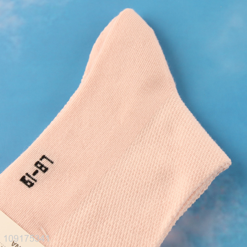 Good price breathable cotton antibiosis deodorization women casual crew socks