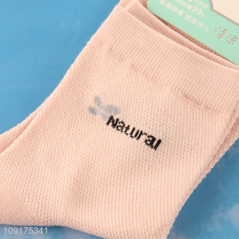 Good price breathable cotton antibiosis deodorization women casual crew socks