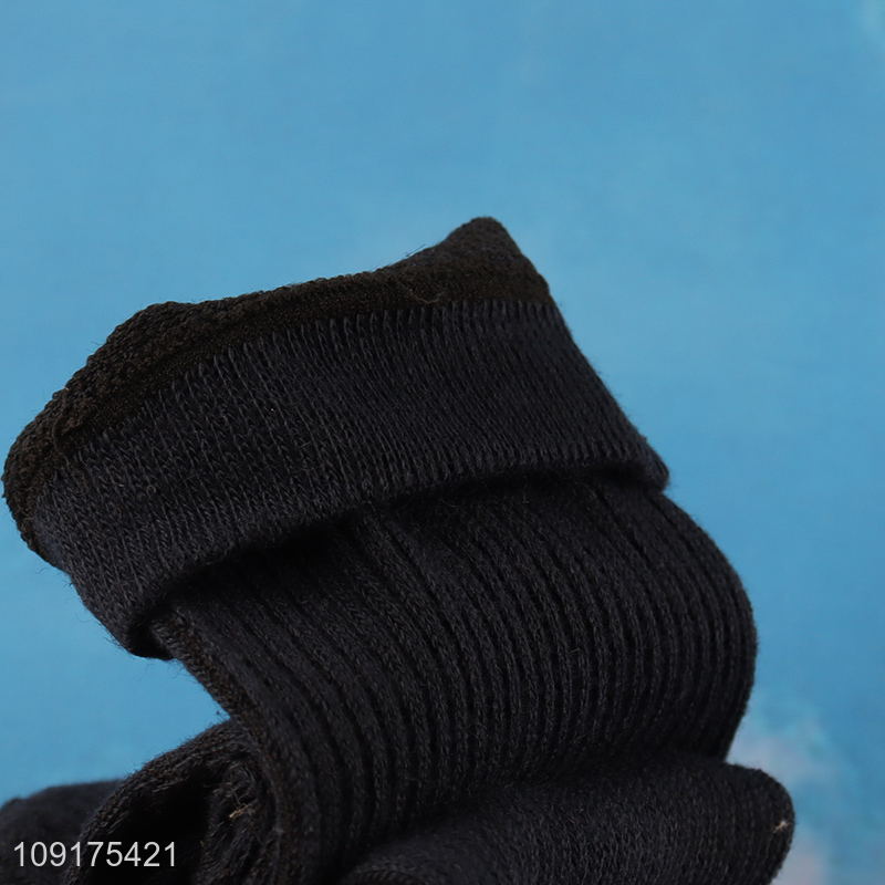 Top selling black breathable men cotton socks crew socks wholesale