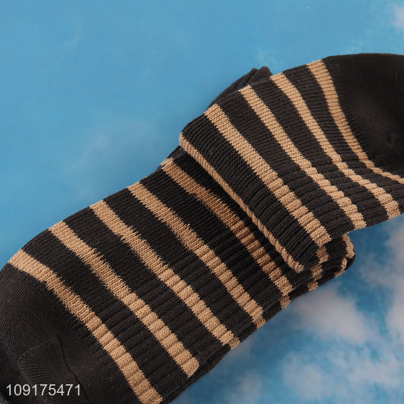 Hot products fashion women striped cotton socks crew socks