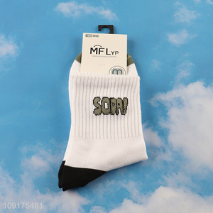 Yiwu market men cotton socks crew socks sports socks