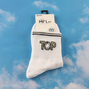 Top quality breathable men cotton socks crew socks sports socks