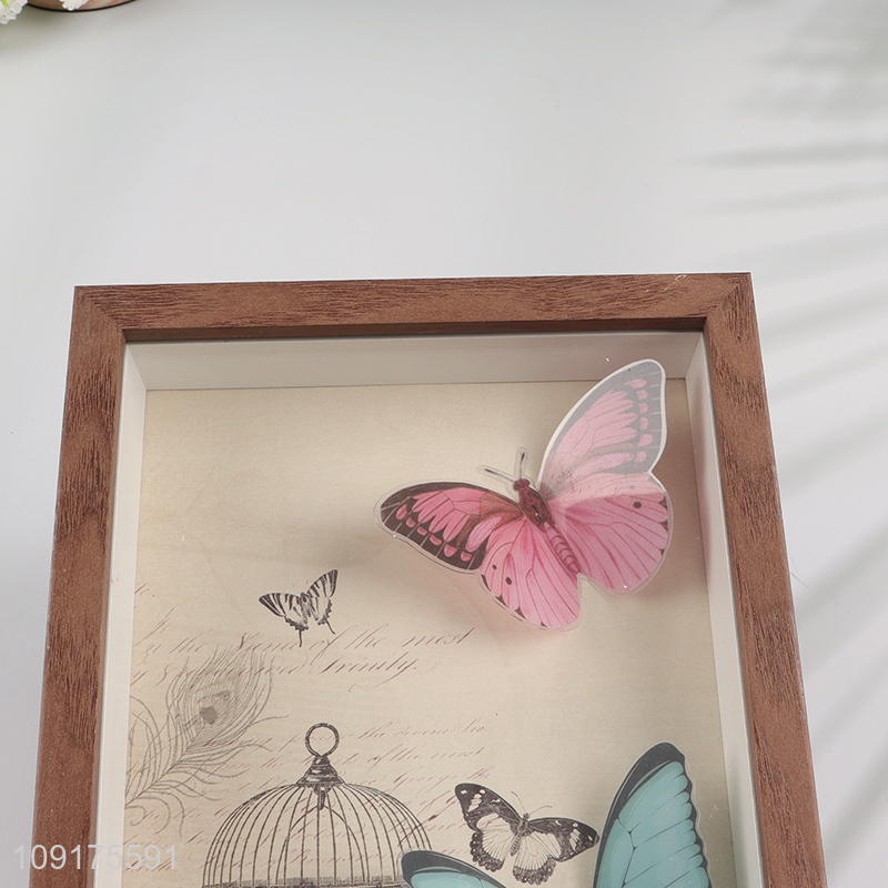 Factory Supply MDF Shadow Box Frame Rustic Memory Box Frame Display Case