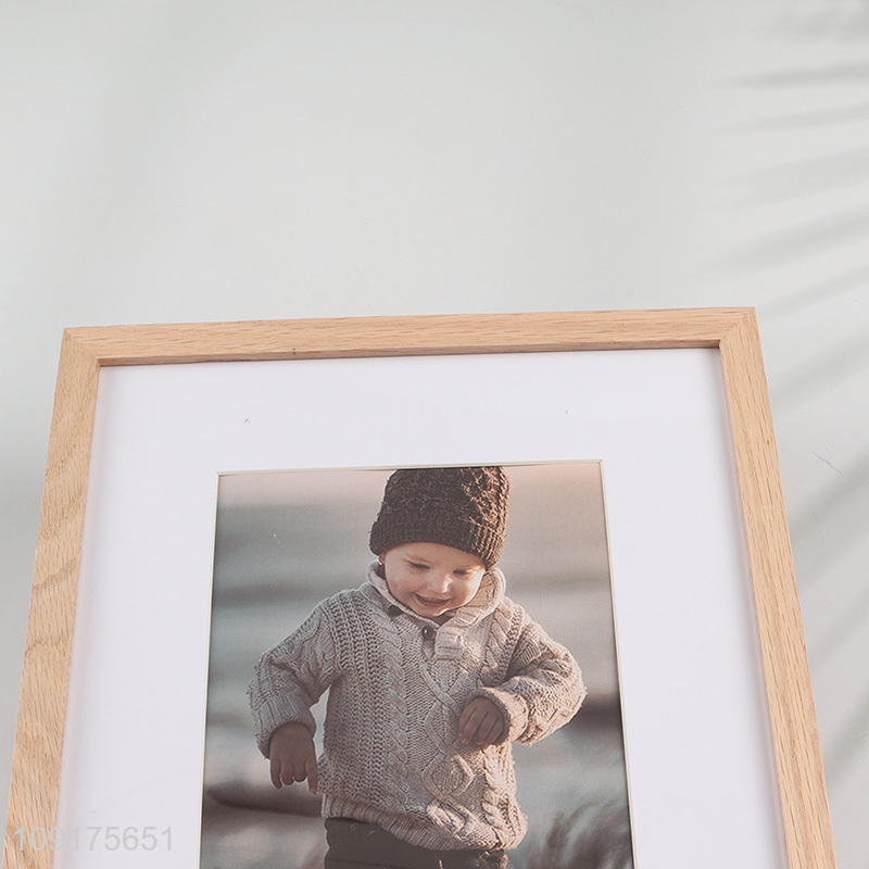 China Wholesale Natural Solid Wood Picture Frame Oak Wood Photo Frame