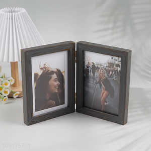 High Quality Hinged Double Picture Frames Custom Solid Wood Photo Frames