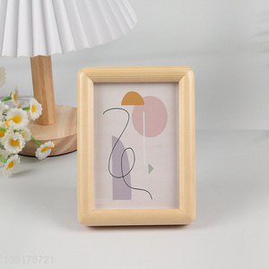 Factory Price Pine Wood Picture Frames Rounded Corner Photo Frames