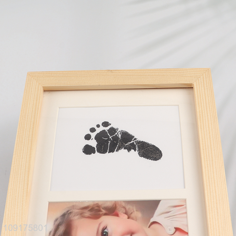 China Imports Baby Handprint and Footprint Frame Wooden Photo Frames
