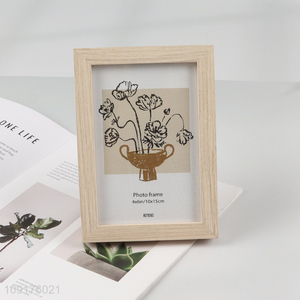China Imports 4x6 Inch Wood Grain MDF Photo Frame MDF Picture Frame