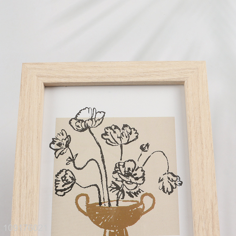 China Imports 4x6 Inch Wood Grain MDF Photo Frame MDF Picture Frame