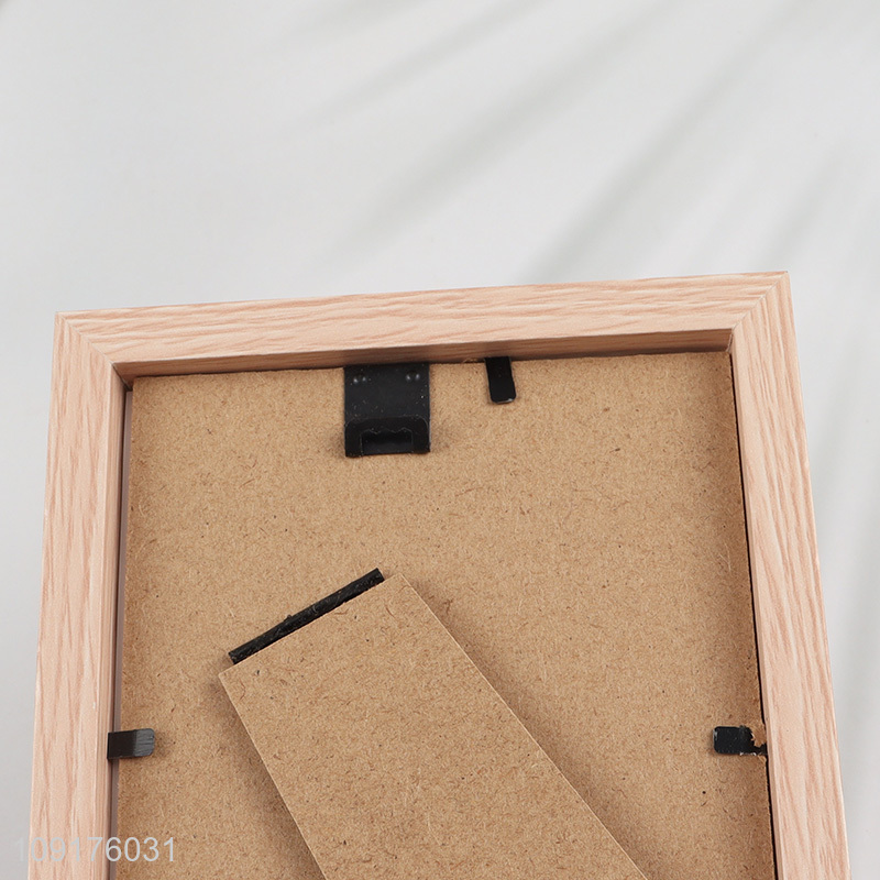 Wholesale 4x6 Inch Wood Grain MDF Picture Frame for Wall Tabletop Decor