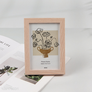 Wholesale 4x6 Inch Wood Grain MDF Picture Frame for Wall Tabletop Decor