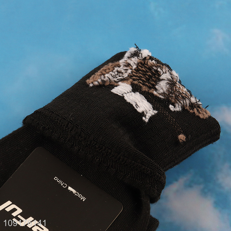 Good quality black breathable men cotton socks sports socks for sale